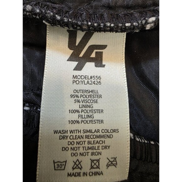 YoungLA Jacket Mens‎ Small Black White Plaid Flannel Shacket Snaps Quilted NWT - Picture 11 of 13
